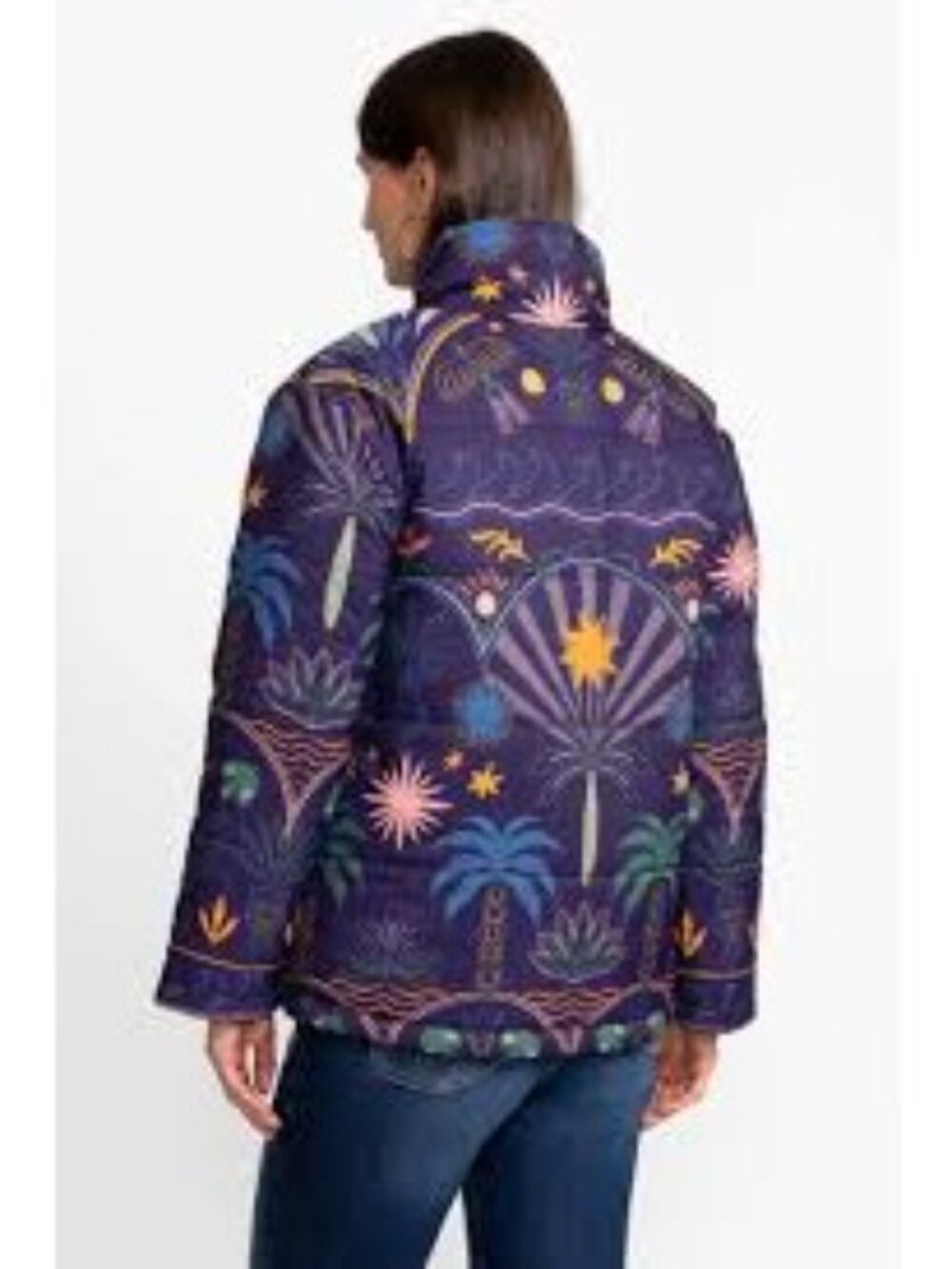 Johnny Was Pia Del Mar Puffer Jacket Reversible Size XS New with Tag - Picture 2 of 5